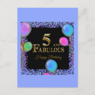 5. Geburtstag Postkarte