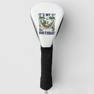 5. Geburtstag Schildkröte Hängematte Vintage Gravu Golf Headcover
