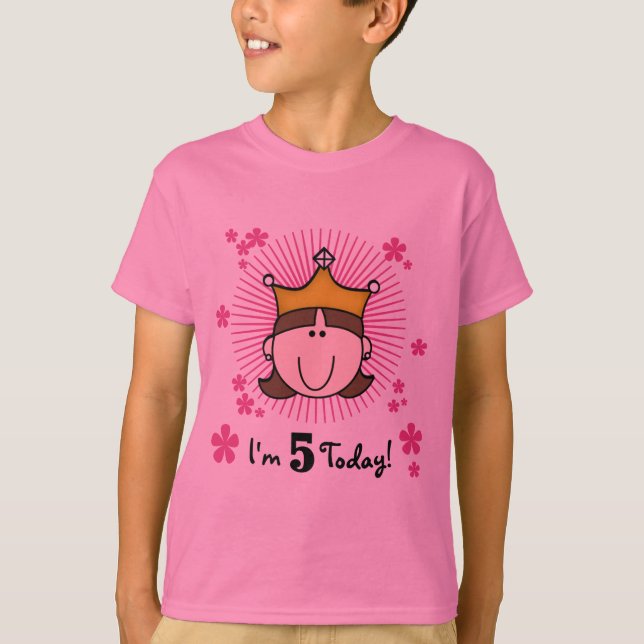 5. Geburtstag T-Shirts und Geschenke brünetter (Vorderseite)