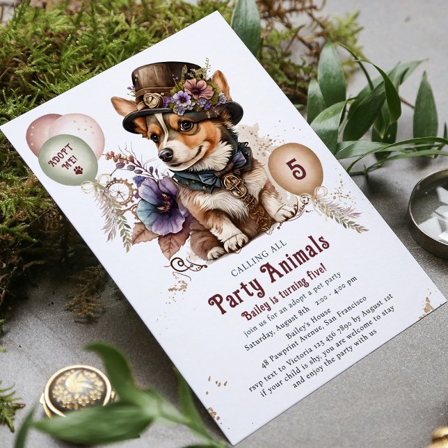 5. Geburtstag Welpenhund Adoption Party Einladung (Von Creator hochgeladen)