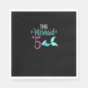 5. Geburtstags-Shirt Meerjungfrau Mädchen Party DI Serviette