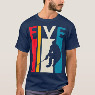 5. Geburtstagsgeschenk Fünf Vintage Hockey Geburts T-Shirt