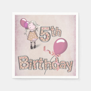 5. Geburtstagskarte mit Ballon Serviette