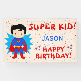 5. Geburtstagsparty Banner - Super Kid!