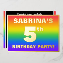 5. Geburtstagsparty: Spaß, farbenfrohe Regenbogenm