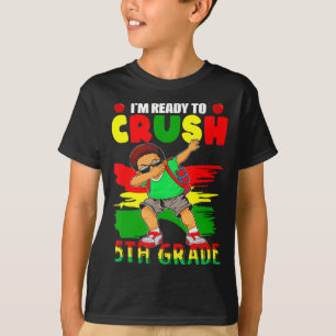 5. Grade Dabbing Black African Boys Back to Schoo T-Shirt