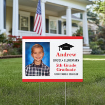 5. Graduate Red Custom Foto Abschluss
