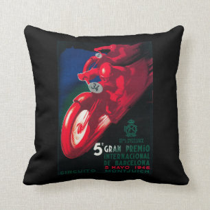 5 Gran Premio Internat'l Motorrad-Plakat Kissen