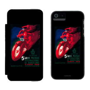 5 Gran Premio Internat'l Motorradposter Incipio Watson™ iPhone 5 Geldbörsen Hülle