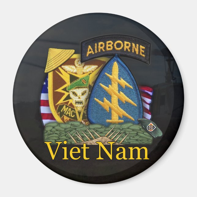 5. Grüne Berets mac v sog vietnam Magnet (Vorne)