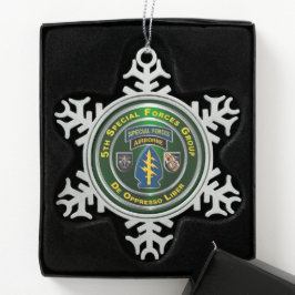 5. Gruppe der Spezialeinheiten Schneeflocken Zinn-Ornament