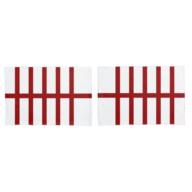 5 halbierte rote Linien Kissenbezug (Vorderseite-Set)