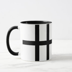 5 halbierte schwarze Linien Tasse