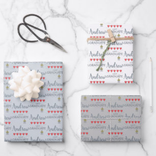 5 Herz-Kreislauf-Abitur Geschenkpapier Set