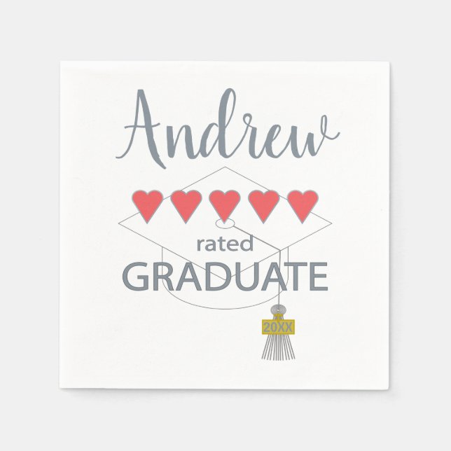 5 Herz-Kreislauf-Abitur Serviette (Vorderseite)