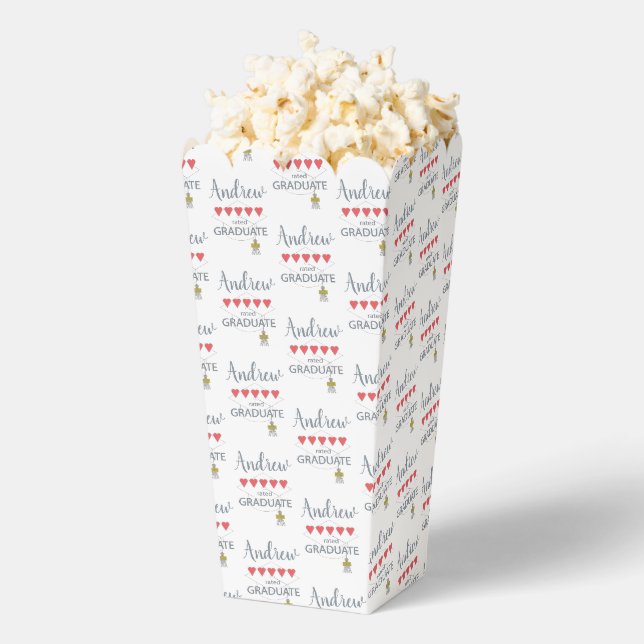 5 herzensierte Graduate Popcorn Geschenkschachtel (Geplatzt)
