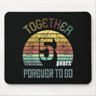 5. Hochzeitsjubiläum für das passende Paar Mousepad