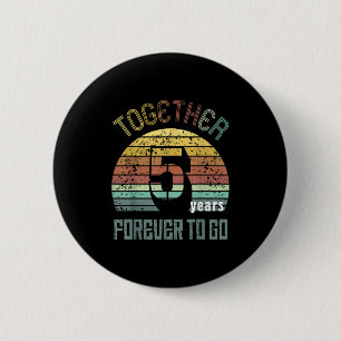 5. Hochzeitstag für Paare passend Button
