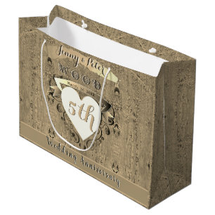 5. Hochzeitstag Große Geschenktüte
