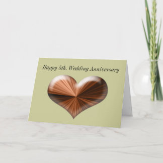 5. Hochzeitstag Grußkarte mit Vers Karte