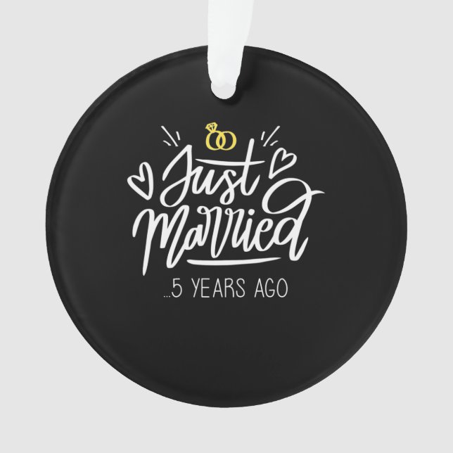 5. Hochzeitstag Ornament (Vorderseite)