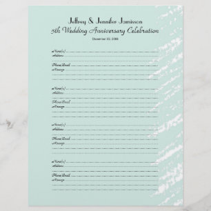 5. Hochzeitstag Party Gästebuch Anmeldung