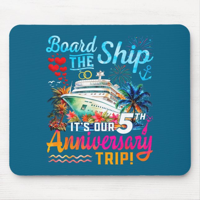 5. Hochzeitstag von Mann und Frau Mousepad (Vorne)
