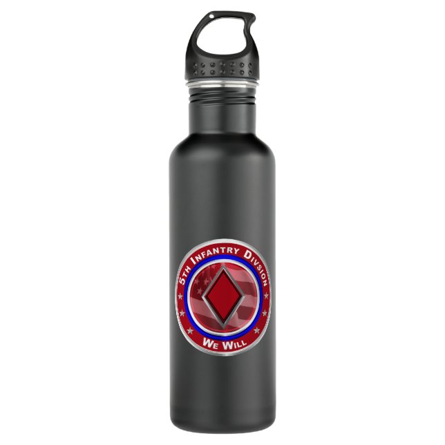 5. Infanterieabteilung Edelstahlflasche (Vorderseite)