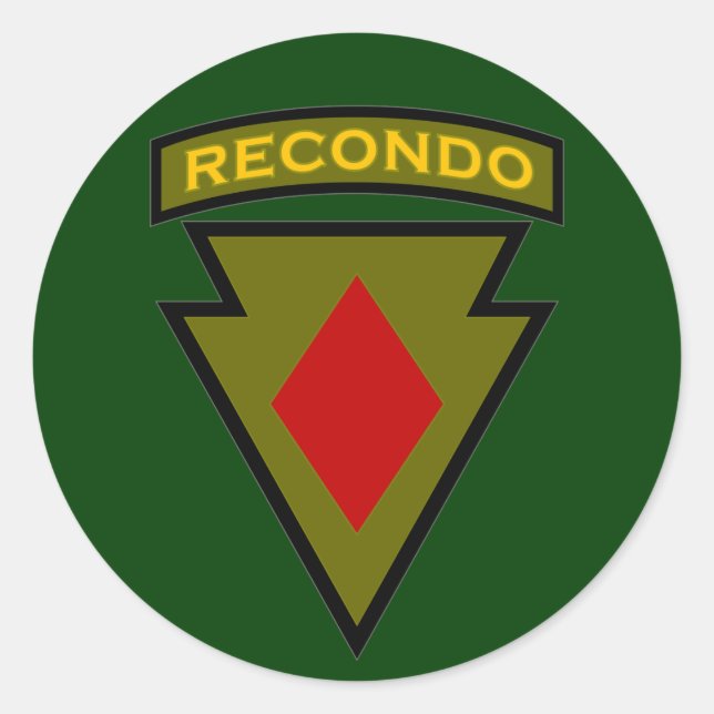 5. Infanteriediv Recondo-Taschenpatch 1 Runder Aufkleber (Vorderseite)