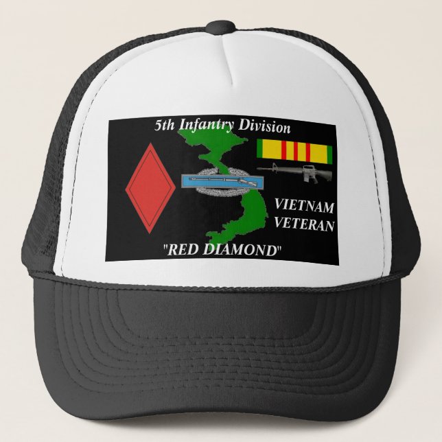 5. Infanteriedivision-Vietnam-Ball-Kappe Truckerkappe (Vorderseite)