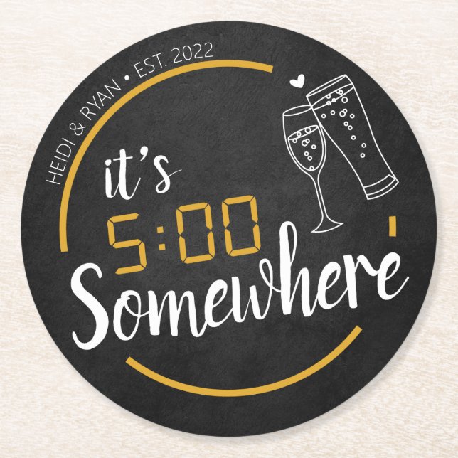 5 Irgendwo Polterabend trinken Untersetzer Gefalle (Vorderseite)