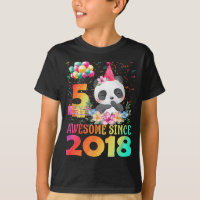 5 Jahre alt 5. Geburtstag Panda Unicorn Girl Party