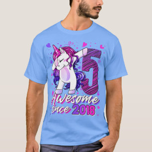 5 Jahre alt Dabbing Einhorn Geschenke 5. Geburtsta T-Shirt