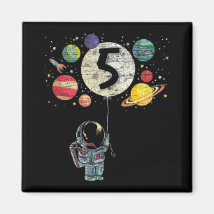 5 Jahre alt Geburtstag Junge gibt Astronaut 5. Geb Magnet