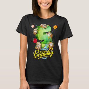 5 Jahre alt Sloth Birthday Girl 5th Girls New Girl T-Shirt