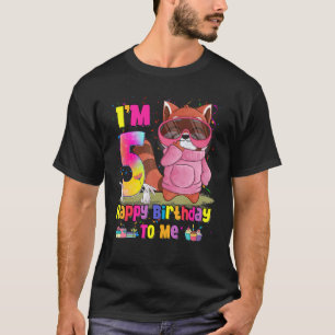 5 Jahre alte Girl Prinzessin Little Red Panda 5. B T-Shirt