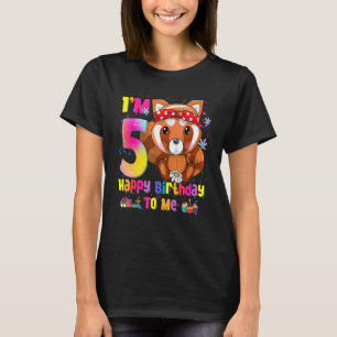 5 Jahre alte Girl Prinzessin Little Red Panda 5. B T-Shirt