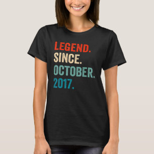 5 Jahre alte Legende seit Oktober 2017 5. Geburtst T-Shirt