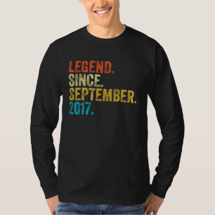 5 Jahre alte Legende seit September 2017 5. Geburt T-Shirt