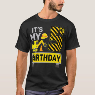 5 Jahre alter Junge Es ist mein 5. Geburtstagsbau T-Shirt