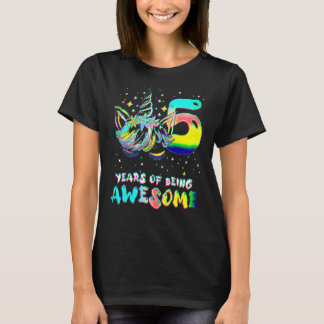 5 Jahre Altes Mädchen Niedlich Einhorn 5. Geburtst T-Shirt
