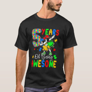 5 Jahre Au-some 5 Jahre alt Autismus-Bewusstsein T-Shirt