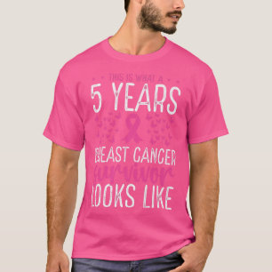 5 Jahre Brustkrebs freie Krebsüberlebung Krebs T-Shirt