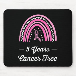5 Jahre Brustkrebs - freies Überleben Mousepad