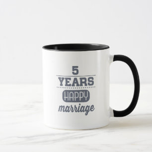 5 Jahre glückliche Heirat- Tasse