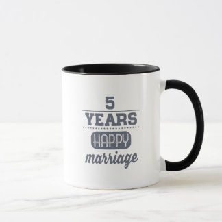 5 Jahre glückliche Heirat- Tasse