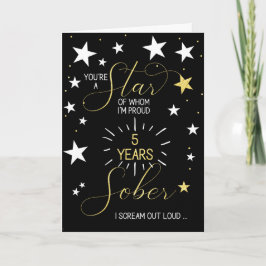 5 Jahre Sobriety Jubiläum Sie sind ein Star Karte