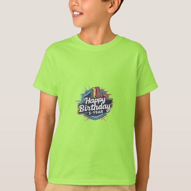5 Jahre T - Shirt zum Geburtstag (Vorderseite)