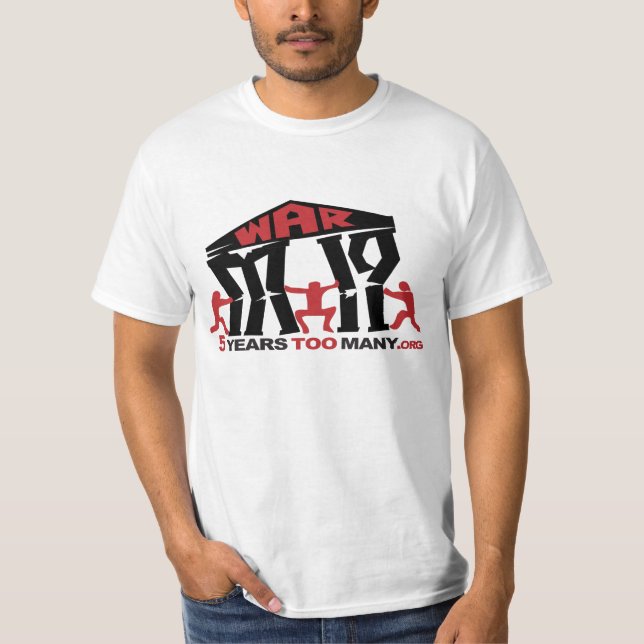 5 Jahre zu vieler T - Shirt (Vorderseite)