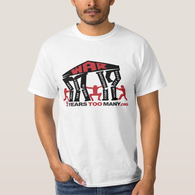 5 Jahre zu vieler T - Shirt (Säulen des Krieges) (Vorderseite)